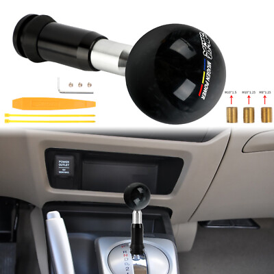 #ad MUGEN Black Pearl Round Ball Automatic Gear Stick Shift Knob Shifter Universal $23.88