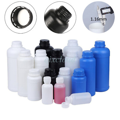 #ad Lot 100ml 250ml 300ml 500ml Round HDPE Bottles Lab Plastic Liquid Reagent Bottle $64.49