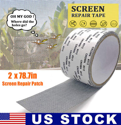 #ad Window Screen Repair Patch Adhesive Fiberglass Mesh Hole Repair Tape 5*200cm US $4.24