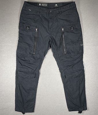 #ad G Star Raw Mens Black LP ZIP Relaxed Tapered Cargo Jeans Pants Size 40W 34L $59.95