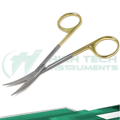 #ad Premium GERMAN TC Iris Scissors 4.5quot; Curved Surgical Dental Instruments $9.99
