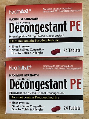 #ad Nasal Sinus Decongestant Phenylephrine 10mg Compare To Sudafed PE 48 Tablets $10.25
