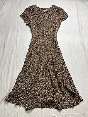 #ad DressBarn Women Brown Casual Dress Small $10.79