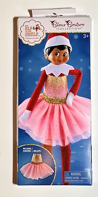 #ad Claus Couture Pink Sparkle Party Dress for Elf on the Shelf   NEW in BOX $12.99