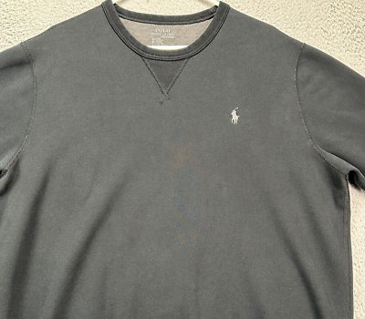 #ad Polo Ralph Lauren Sweater Mens XL Black Performance Sweatshirt Pony Crew Neck $30.00