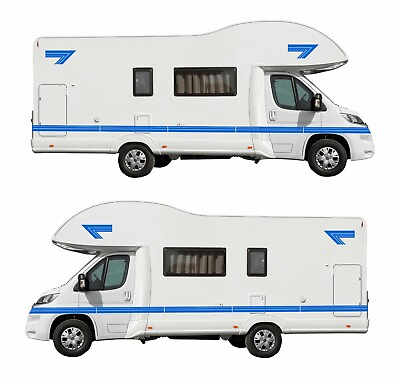 #ad 14 Metres Of Blue Stripes For Motorhome Caravan Campervan Decal Graphics S02 GBP 34.99