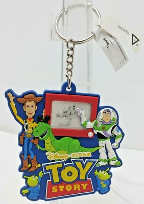 #ad New Disney Pixar Toy Story Rubber Keychain Disneyland Resort Woody Buzz Rare $21.99
