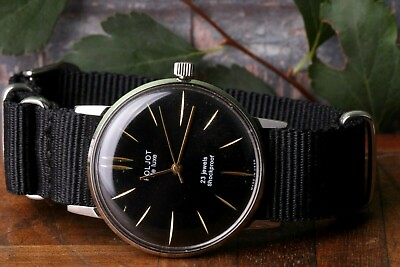 #ad Wrist watch Poljot de LuxeNew watchultra slimgold plated watchUSSR watch $91.55