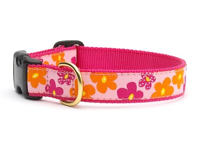 #ad Up Country Dog Collar Flower Power Design Adjustable Made In USA XS S M L XL XXL $24.00