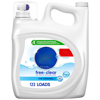 #ad Laundry detergent liquid Free Clear for Sensitive Skin 184.5 Ounce 123 Loads $17.97