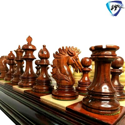#ad 4.5quot; Bud Rosewood Luxury Staunton Chess Pieces Set WELLINGTON Weighted 4 Queens $346.50