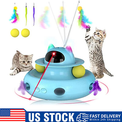 #ad Cat Laser Interactive Indoor Cat Pet Toys AutomaticUSB Cat Teaser Pet Toys US $33.28