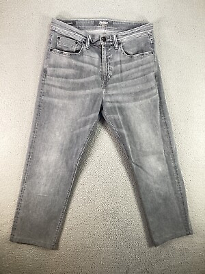 #ad Revtown Jeans Mens 32x26 Gray Decade Denim Automatic Stretch Straight Hemmed $29.95