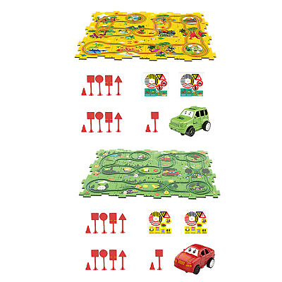 #ad Puzzle Track Car 27pcs DIY Puzzle Car Track Educational Kids Toys $35.39
