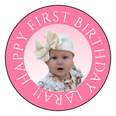 #ad 12 Birthday Favor Labels Stickers 2.5quot; Round Custom Personalized add Photo $4.75