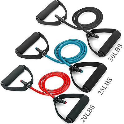 #ad Resistance Bands Resistance Tubes Foam Handles Exercise Cords Strength Training $10.99
