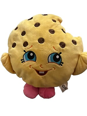 #ad Shopkins Kookie Chocolate Chip Cookie Stuffed Plush Toy Pillow Yellow Brown 16quot; $7.99