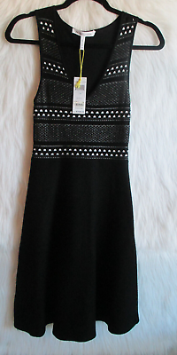 #ad BCBG Generation Size XS Black Combs Sleeveless Dress V neck BCBGeneration $19.97