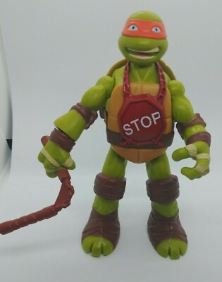 #ad 2014 Playmates Teenage Mutant Ninja Turtles TMNT Michelangelo Weapon Stop figure $7.99