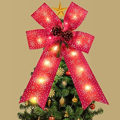 #ad Christmas LED Wreath Bow Outdoor Decorations 23 x 16 Inch Big Xmas Wreath Bow... $34.97