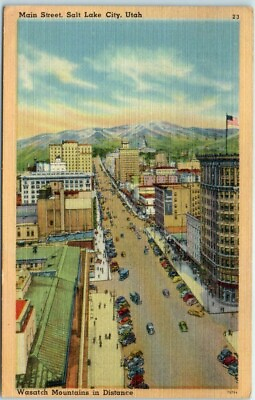 #ad Postcard Main Street Salt lake City Utah $3.46