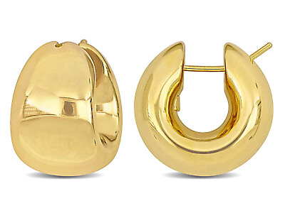 #ad 14K Yellow Gold Huggie Hoop Earrings 17.55mm $999.00
