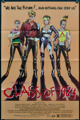 #ad CLASS Of 1984 ORIGINAL 1982 26X39 NR MINT MOVIE POSTER RODDY McDOWALL PERRY KING $125.00