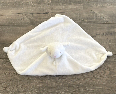 #ad Angel Dear Lamb Lovey Security Blanket 12.5x12.5quot; White Plush Sleeping Baby $12.08