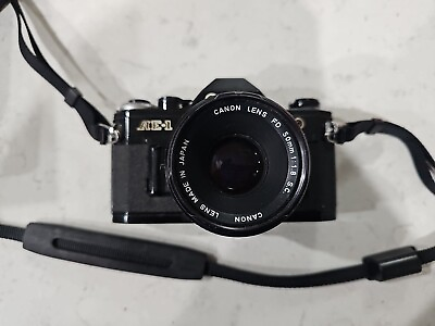 #ad Black Canon AE1 AE 1 50mm f 1.8 Lens Manual Camera Kit Rare Beauty $190.00