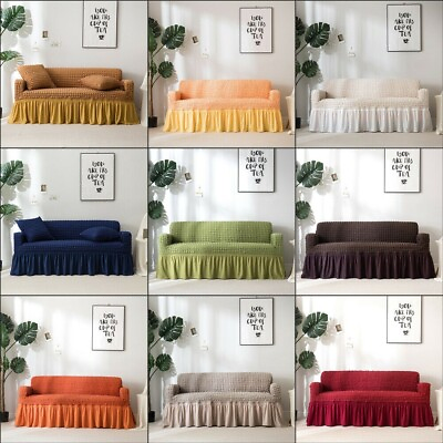 #ad 1 2 3 4 Seater Elasticity Jacquard Couch Cover Slipcover Home Decoration $9.29