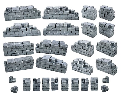 #ad Ruined Brick Walls Terrain 28 Piece Variety Set Dungeons amp; Dragons Damp;D DnD RPG $49.98