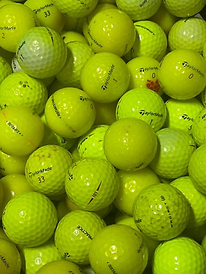 #ad 100 Yellow TaylorMade Assorted Golf Balls 2A SHAG $47.99