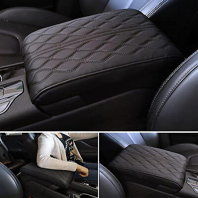 #ad Car Armrest Pad Cover Center Console Box Cushion PU Leather Mat Auto Accessories $18.01