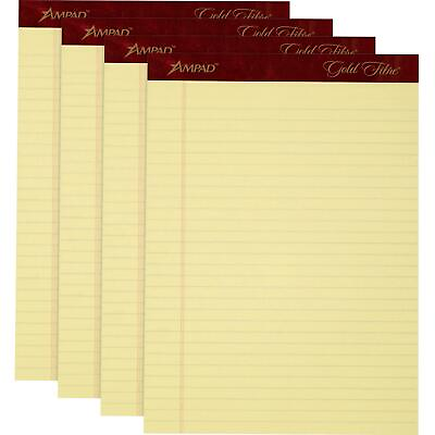 #ad Gold Fiber Perforated Pad Size 8 1 2 x 11 3 4 Inches 20 Pound Paper Canary Ye... $25.02