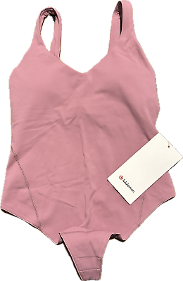 #ad Lululemon Align Bodysuit VLVD Pink Tight Fit Thong Size 2 4 6 8 10 NWT $59.99
