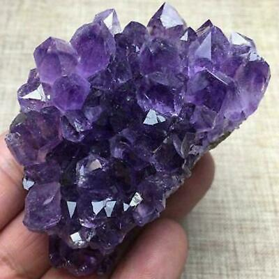 #ad Natural Amethyst Quartz Geode Druz y Crystal Cluster Specimen Healing $2.13