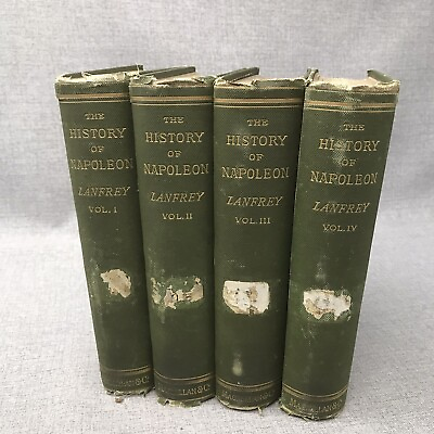 #ad 1886 The History of Napoleon I By Lanfrey Complete 4 Volume Set Rare $77.50