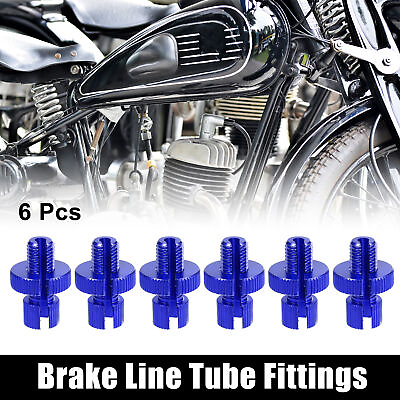 #ad 6 Pcs M10 Brake Clutch Cable Line Adjuster Screw for Scooter Blue $13.99
