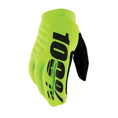 #ad 2024 100% YOUTH BRISKER GLOVES WINTER COLD WEATHER FLUO YELLOW MX BMX MTB KIDS GBP 24.95