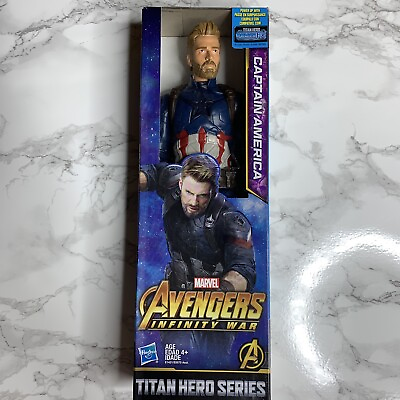 #ad New Avengers Infinity War Titan Hero Series Captain America with Power FX Port $9.99