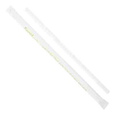 #ad Karat Earth 9quot; Giant Paper Straw 7mm Wrapped White 1200 ct KE C9340W $34.50
