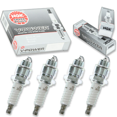 #ad 4pcs Sears 59680 NGK V Power Spark Plugs 5 HP Kit Set Engine oj $23.33