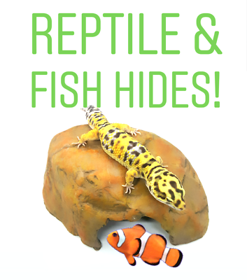 Various Reptile Fish Turtle Hide Decor RESIN Rock Cave Hiding Spot *You CHOOSE* $22.99