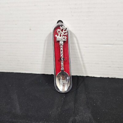 #ad Vintage Collectors Spoon Hong Kong Dragon Handle Silver Spoon $19.97