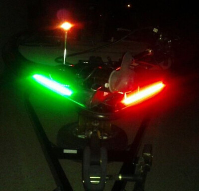 #ad 2x 12quot; Bow LED WATERPROOF Red Green Navigation Light Marine Boat 12V Running $5.99