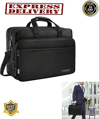 #ad Laptop Bag 17 Inch Men Women Travel Briefcase Expandable Computer Bag Organizer $38.99