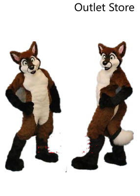 #ad Halloween Sexy Brown Mascot Costume Husky Fox Dog Cosplay Outfit Fursuit Xmas AU $674.14