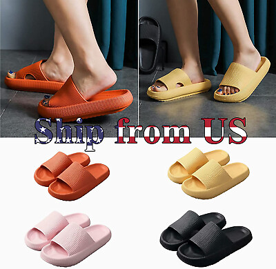 #ad Cozy Pillow Slides Anti Slip Sandals Ultra Soft Slippers Cloud Home Outdoor Shoe $14.99