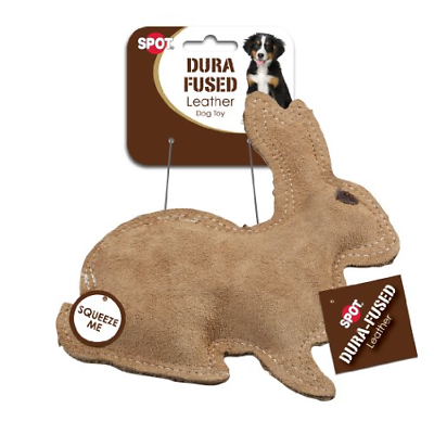 #ad Ethical Pet Dura Fused 7.5 Inch Leather Dog Toy Small Rabbit $8.89