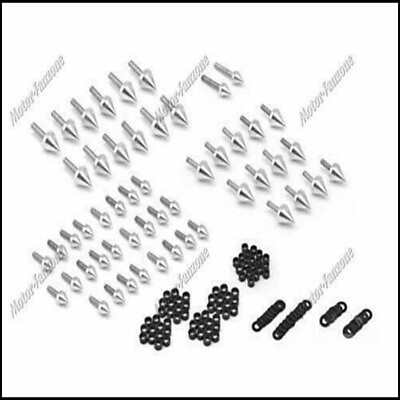 #ad Complete Fairing Bolts Nut Kit Silver Screws Fits For Yamaha YZF R6 1999 2002 $42.50
